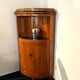 Biedermeier Corner Cabinet, Cherry Veneer, Ebony Inlay, South Germany circa 1820