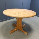 Rainer Daumiller style pine wood dining table, 1970s