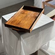 Wooden rolling trolley with removable top H66 75x35
