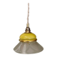 Vintage lampshade ride in yellow and transparent glass