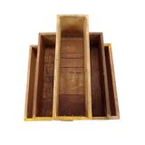 Set of 6 vintage workshop wooden storage boxes