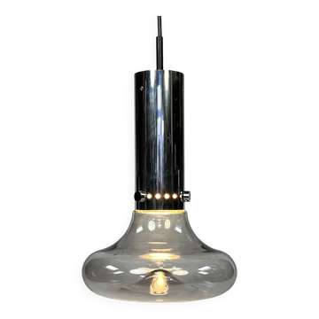 Vintage Space Age Pendant Lamp, Herbert Proft, Glashütte Limburg