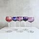 Collection de verres en cristal de plomb, verres à vin colorés