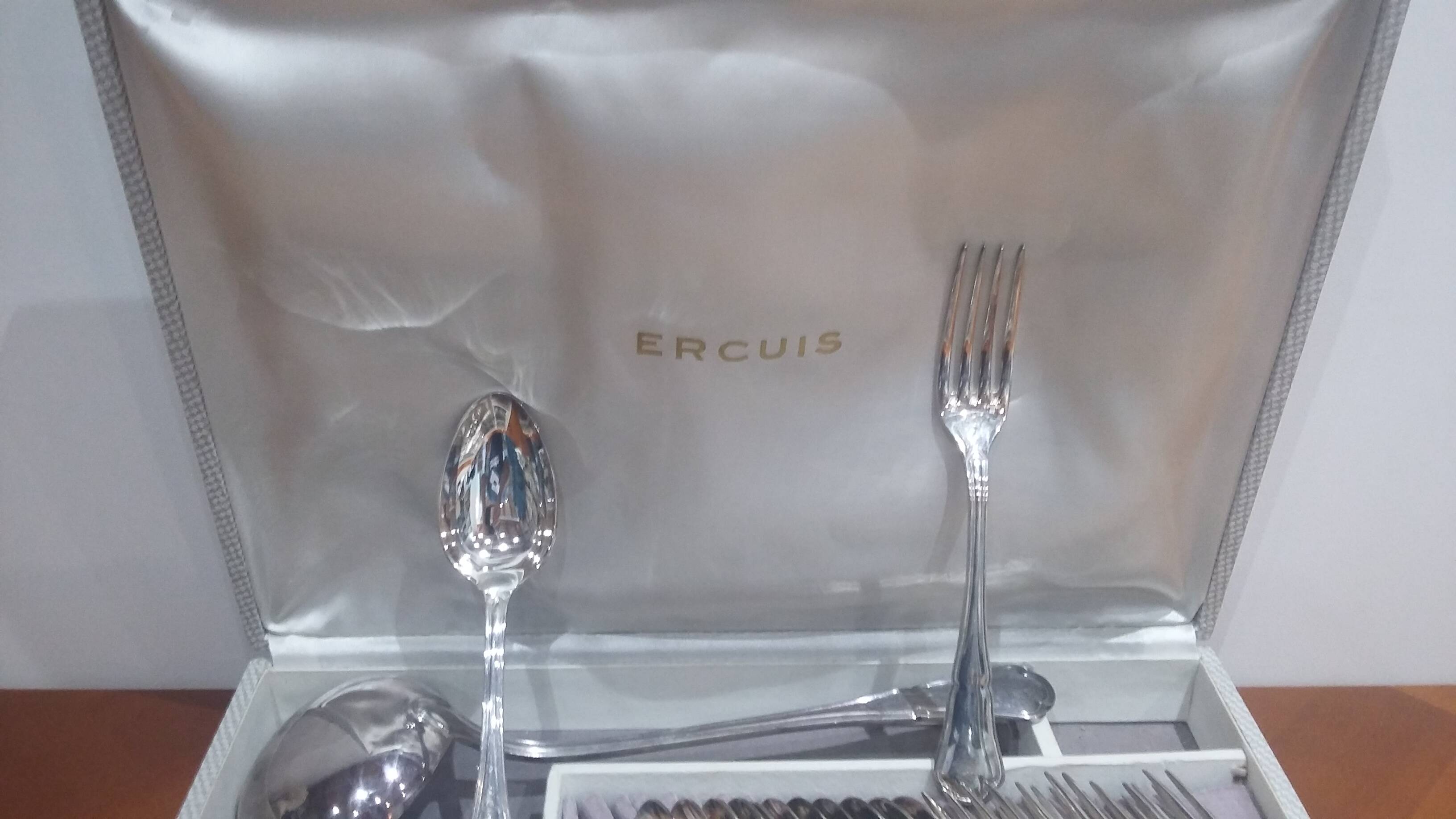 37-Piece Silver-Plated Metal Cutlery Set from Ercuis