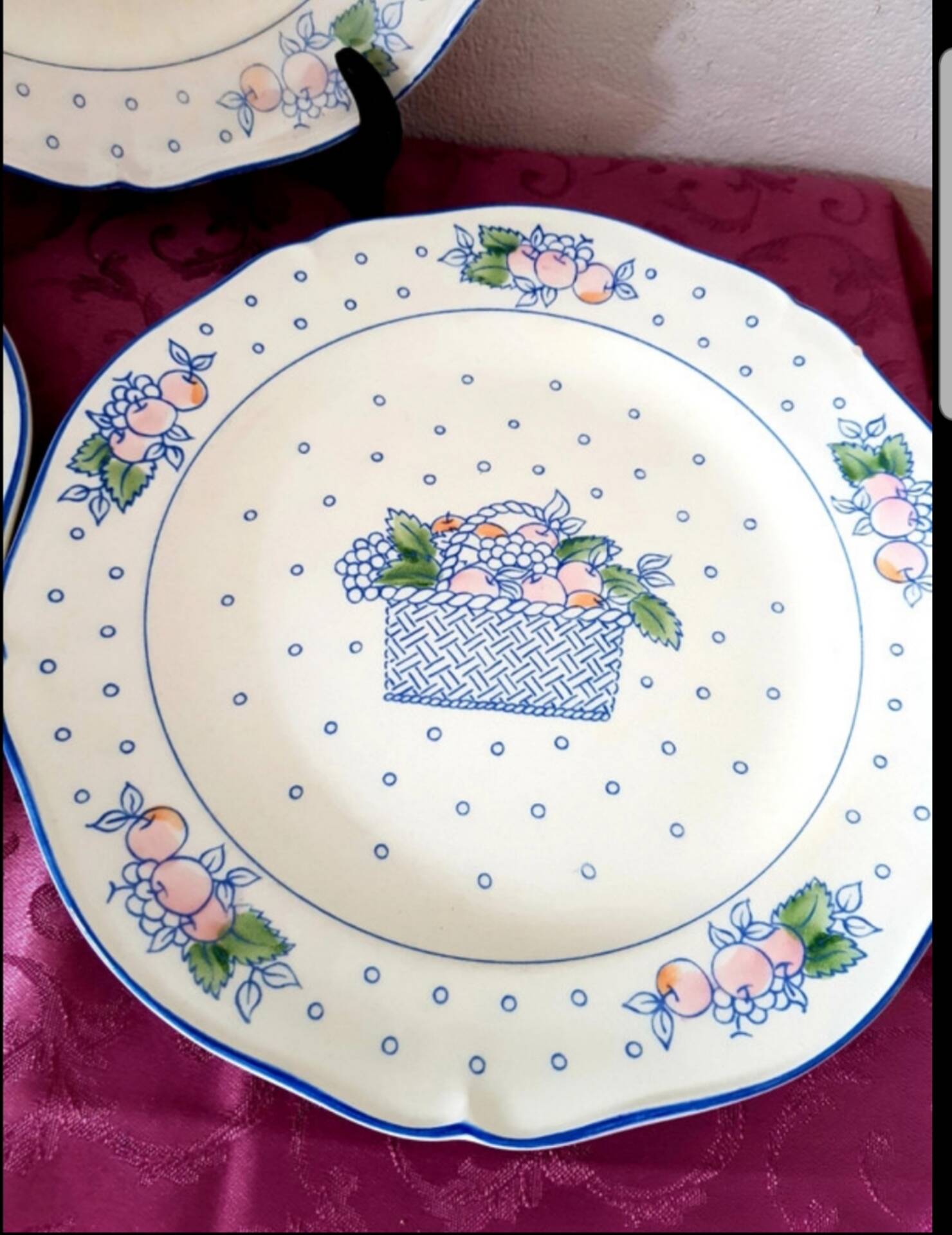 Ansemble de7 anciennes assiettes ,  Gien
