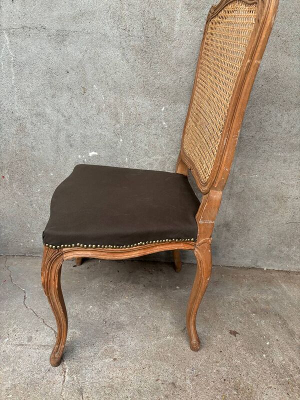 Chaise avec dossier en cannage