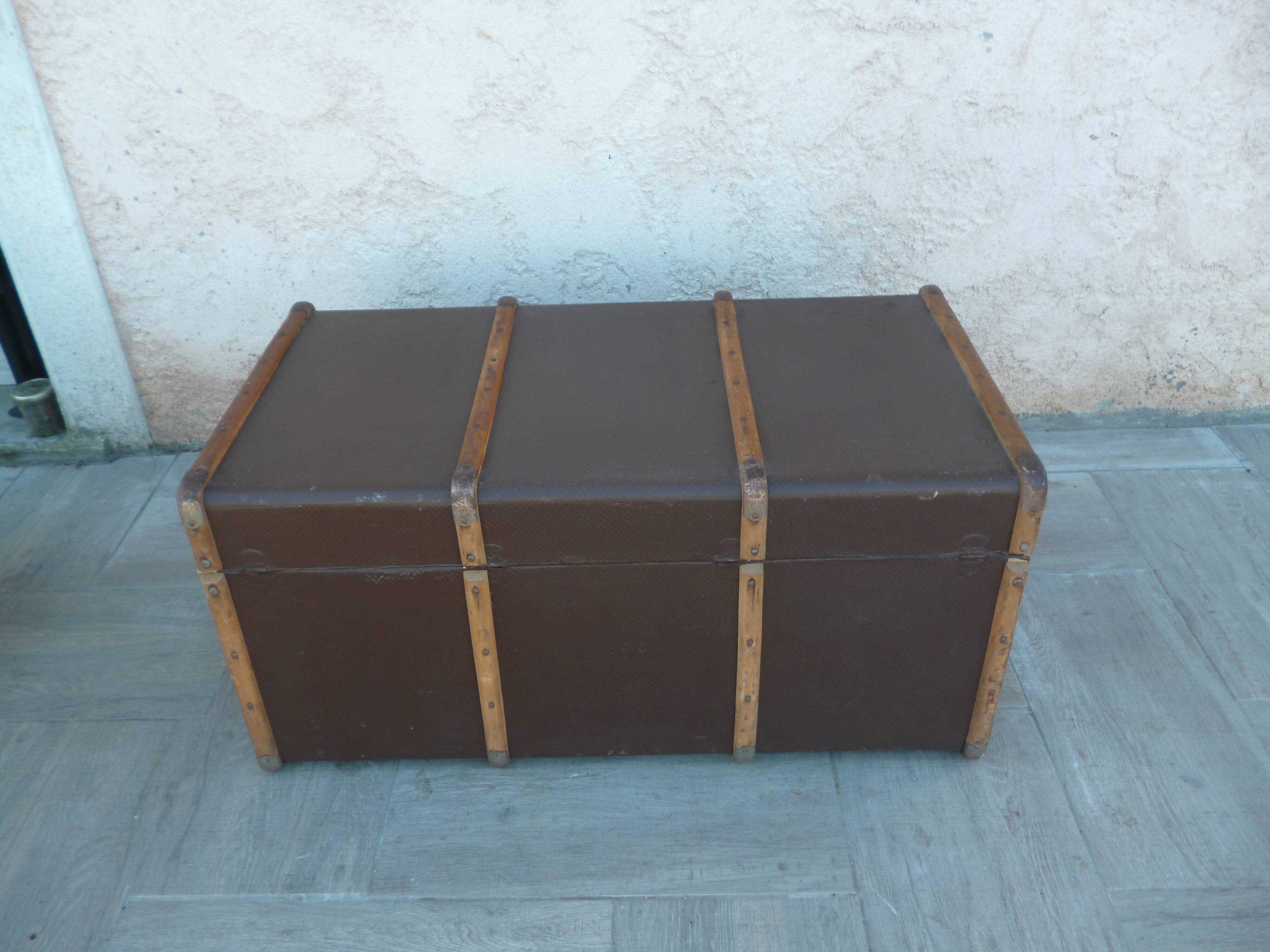 Old travel trunk