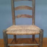 Chaise  d enfant  paillee