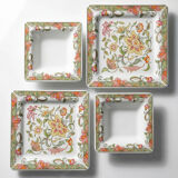 Set of 4 plates/dishes Tiffany Boutique, vintage Italian ceramic