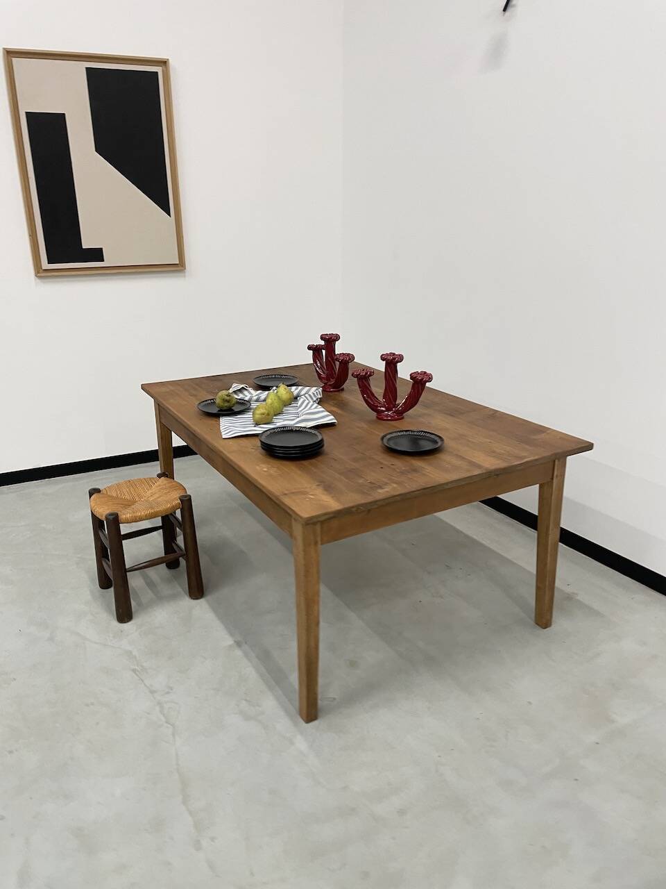 Pine farmhouse table 160 x 110 cm