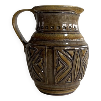Vase en Céramique Italienne Émaillée – Gravure Sgraffito