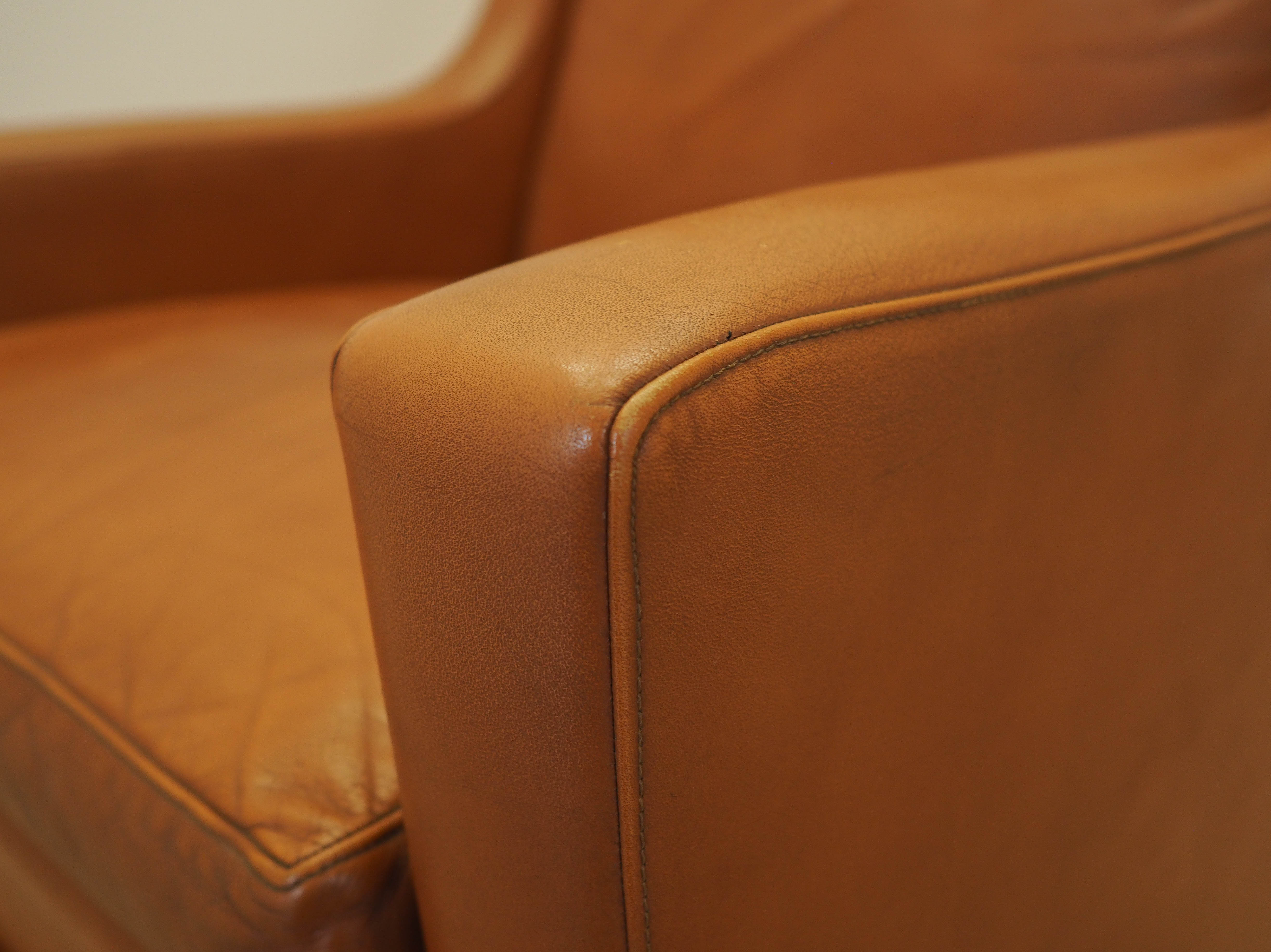 Orange armchair, Danish design, 1970s, made in Denmark