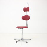 Height-Adjustable Swivel Chair 1980s, Czechoslovakia