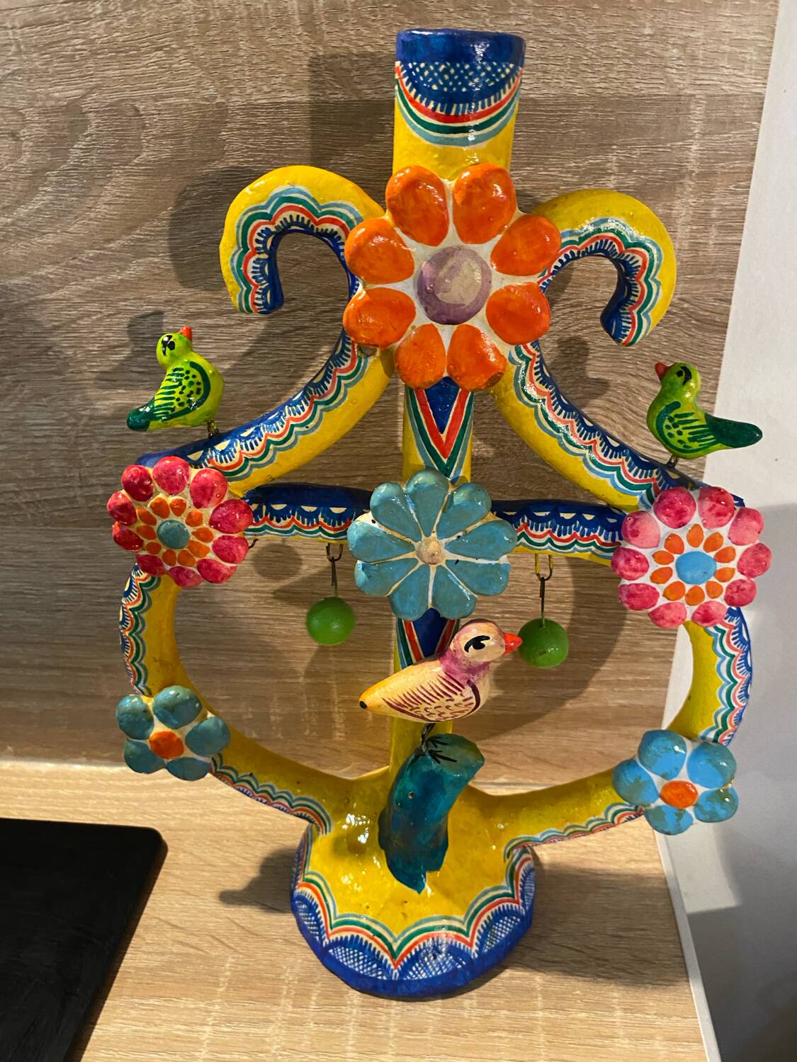 Ancient Mexican handmade ceramic decoration