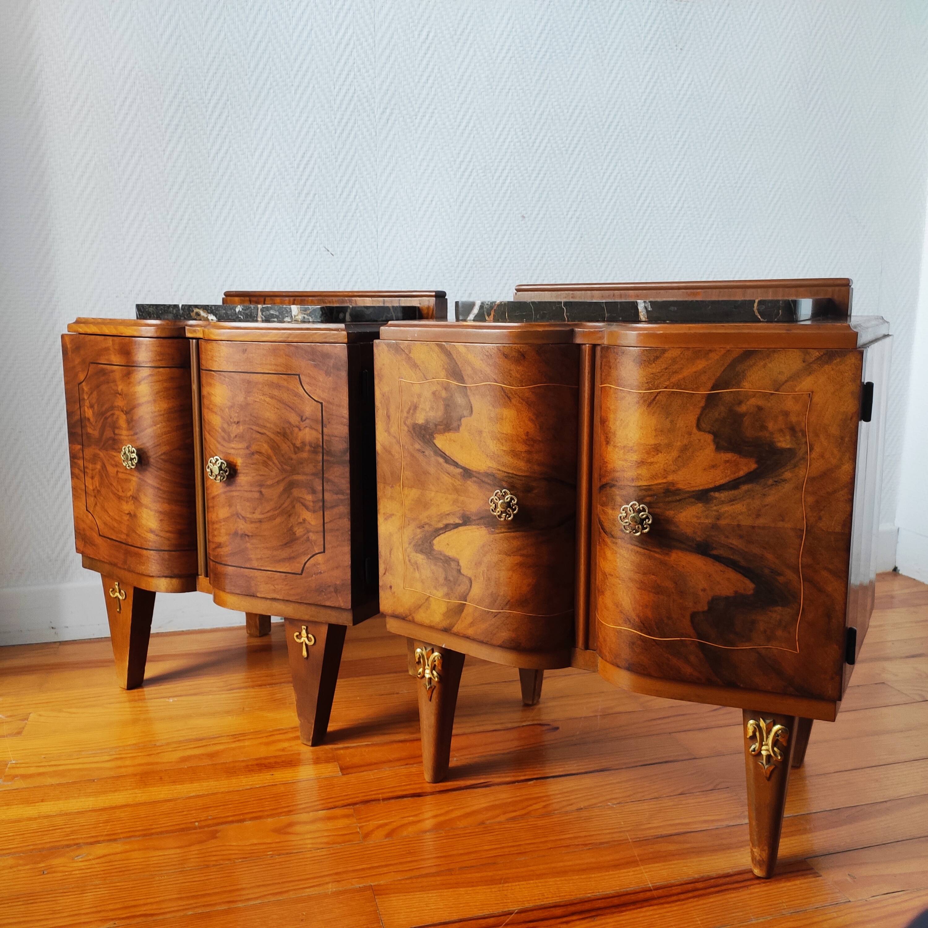 Pair of Art Deco bedside tables