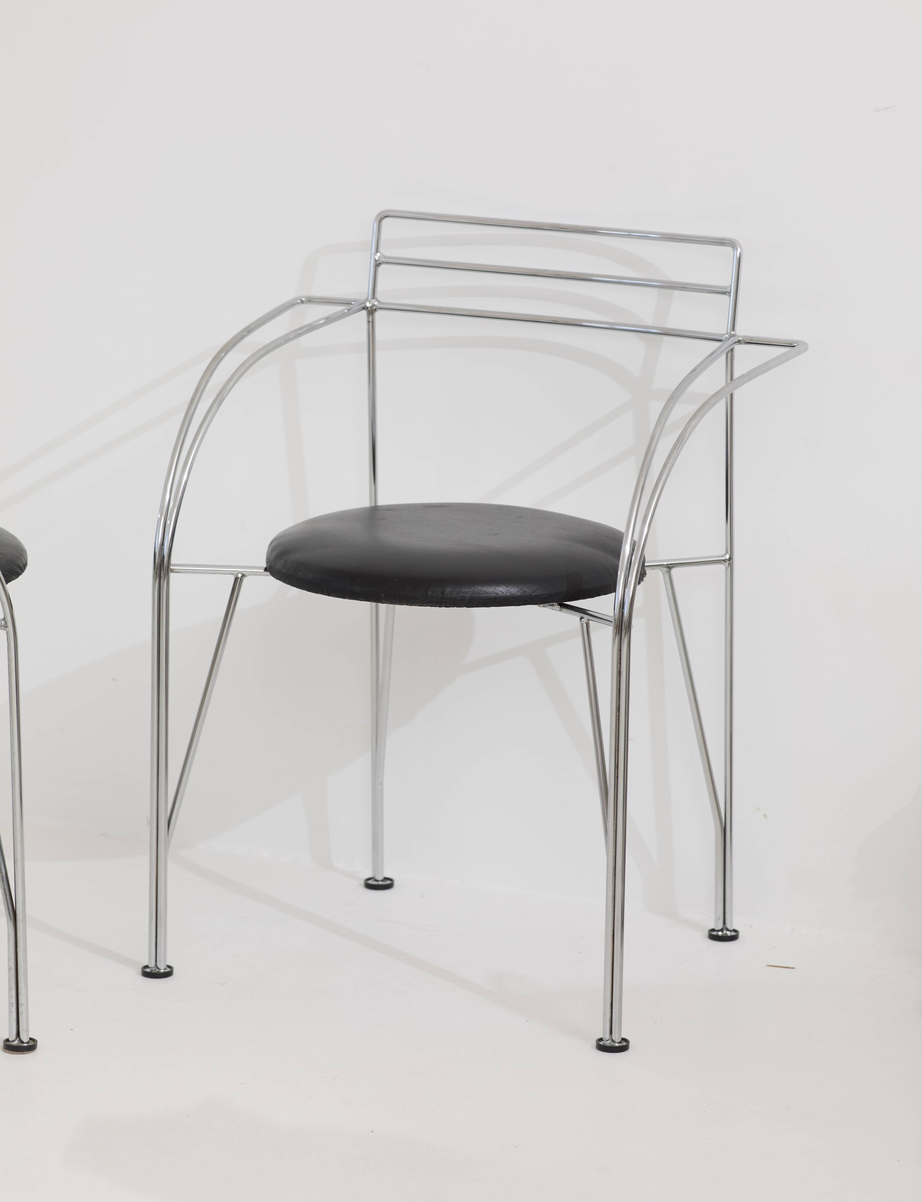 4 Silver Moon Chairs / Armchairs by Pascal Mourgue for Fermob 1980