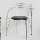 4 Silver Moon Chairs / Armchairs by Pascal Mourgue for Fermob 1980