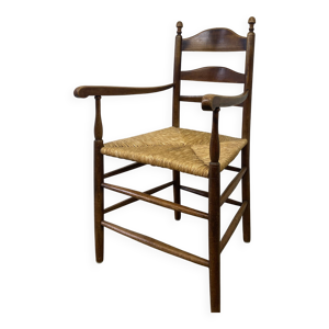 Fauteuil paillé vintage