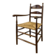 Vintage straw armchair
