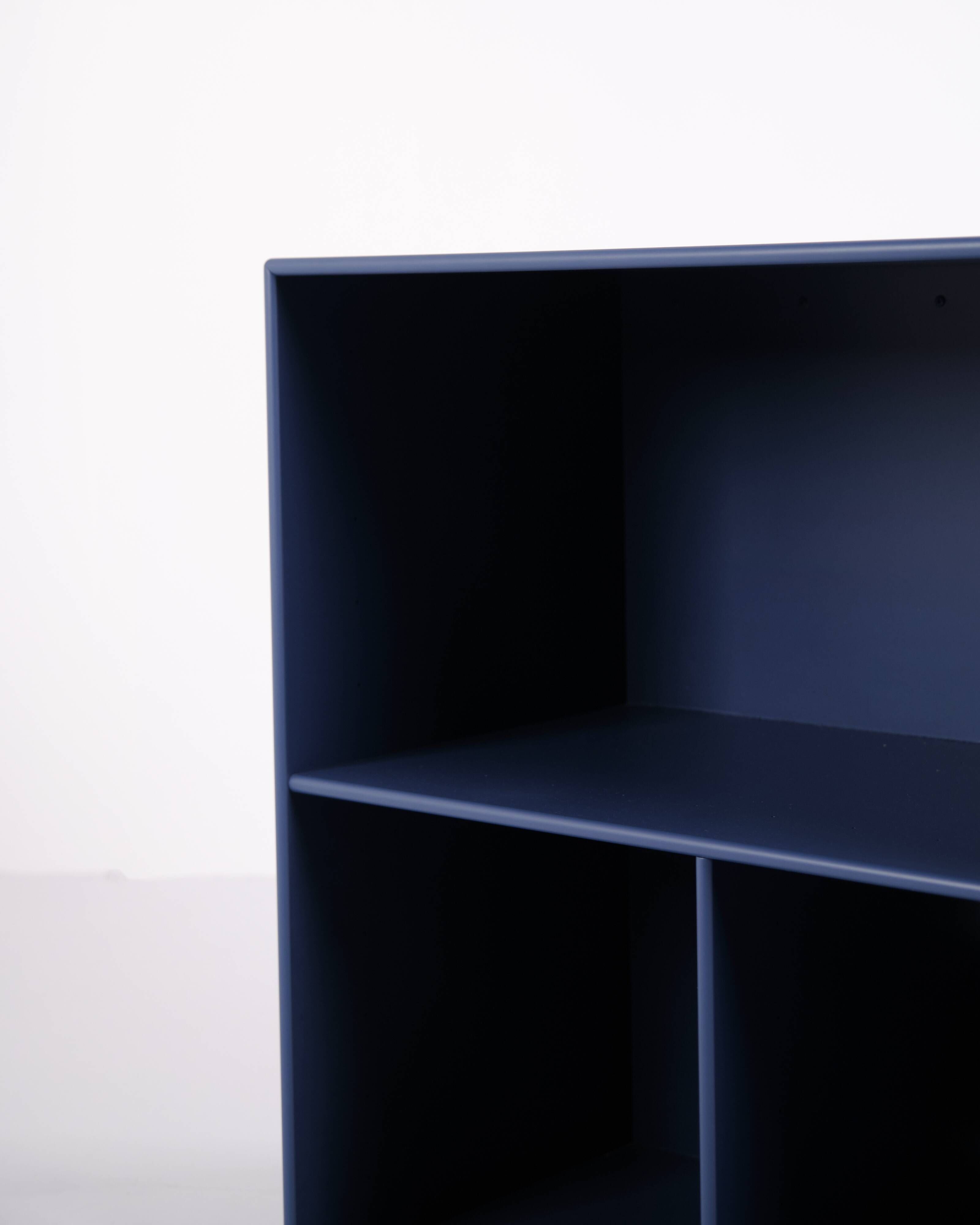 Montana bookcase – blue – 4 shelves
