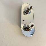 Vintage eglo wall lamp, mirrored glass & metal sconce, germany, 1980s