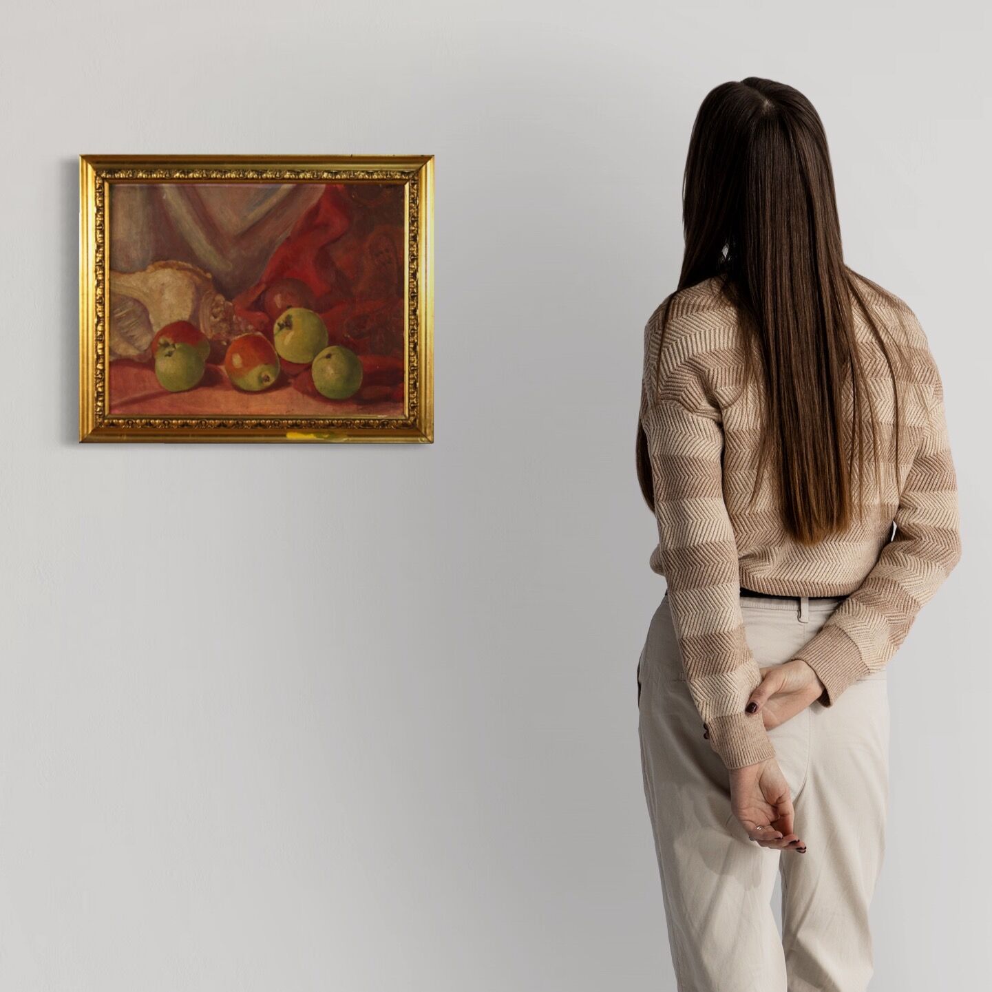 Italian signed still life painting dated 1930