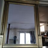 Miroir trumeau doré, 108x86 cm