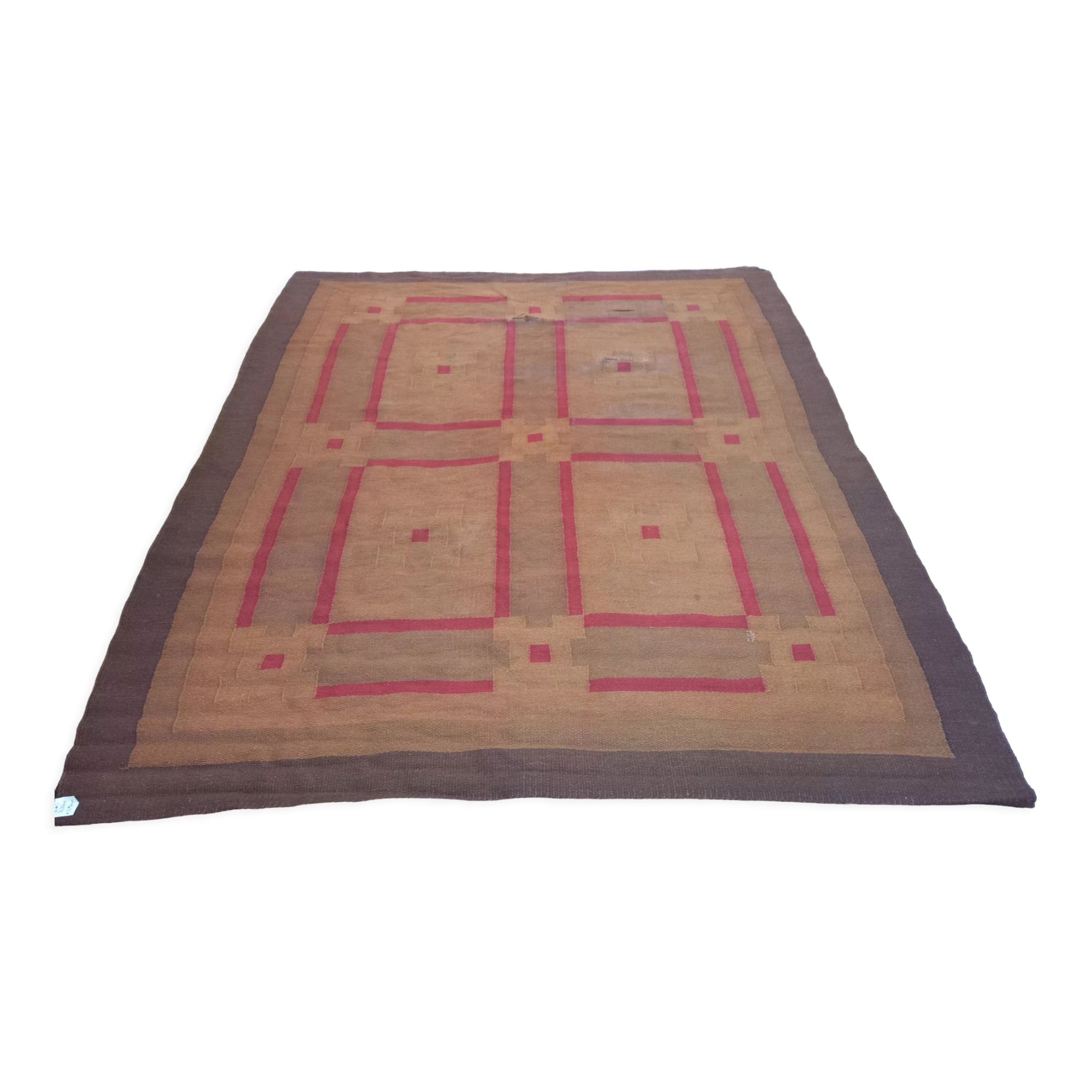 Burlap rug, 390x334 cm