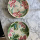 Duo of antique slip plates