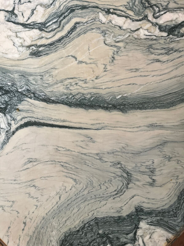 Table basse en marbre vert vintage