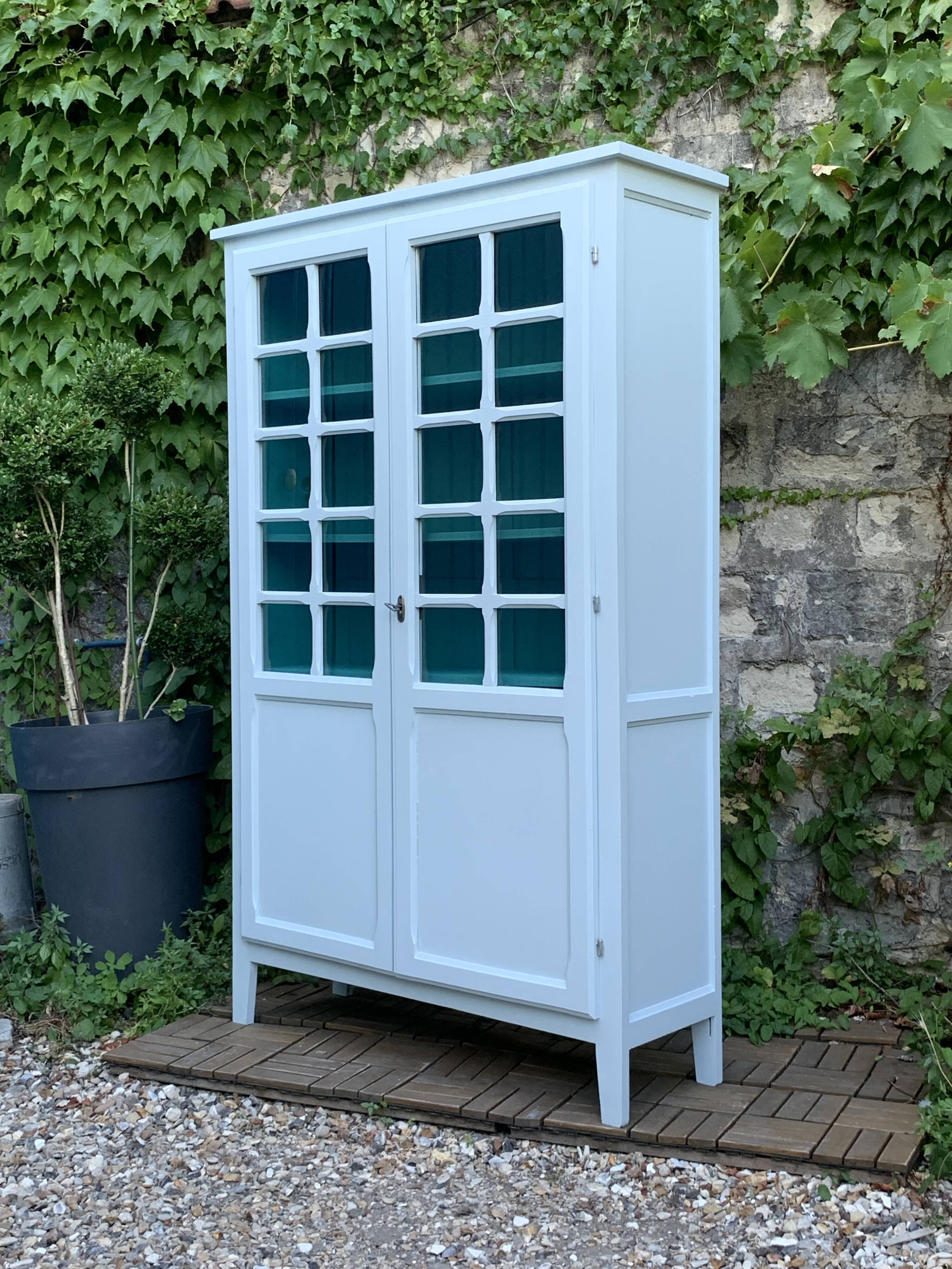 Vintage 1960s Parisian glass cabinet