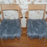 Pair of bridge armchairs of 50s/60s