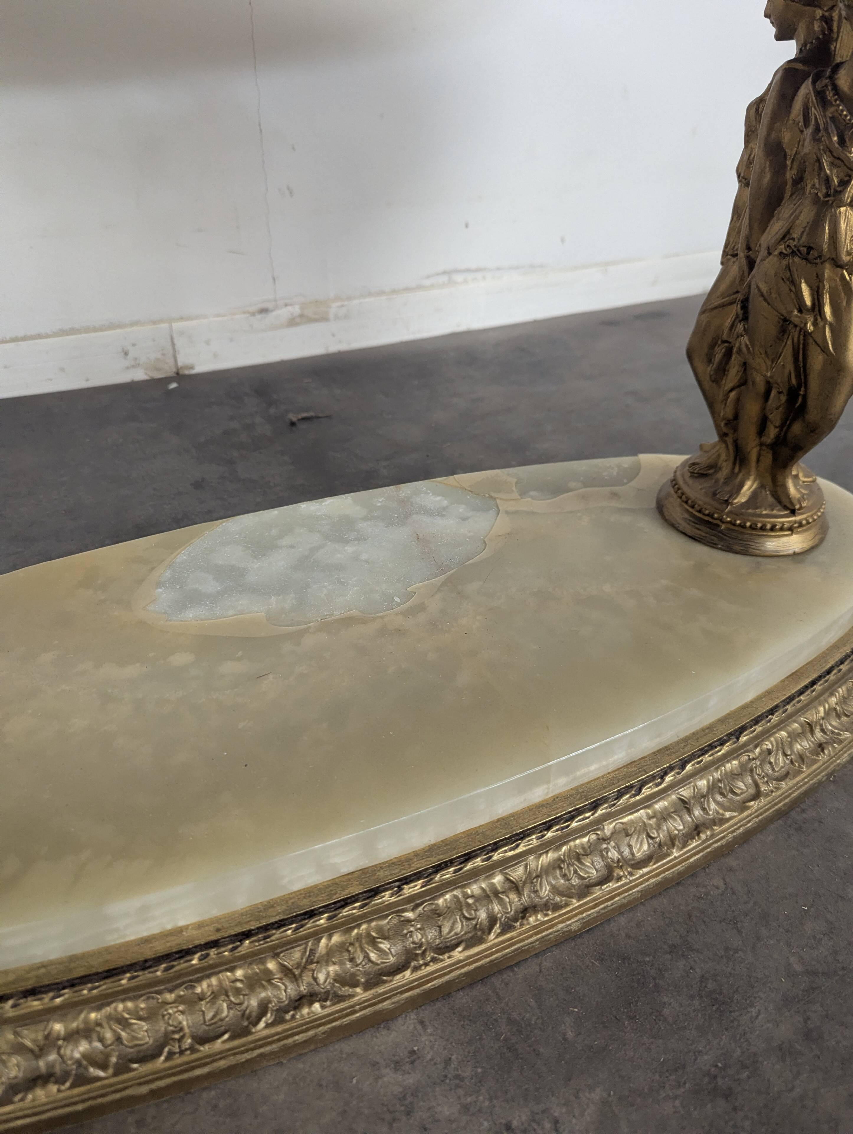 Neo-classical onyx coffee table