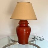Red ceramic table lamp