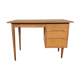 Bureau en chêne clair pieds fuseaux 1950/1960