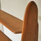 Solid oak shelf, Pierre Cruege 1950