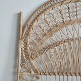 Peacock rattan headboard