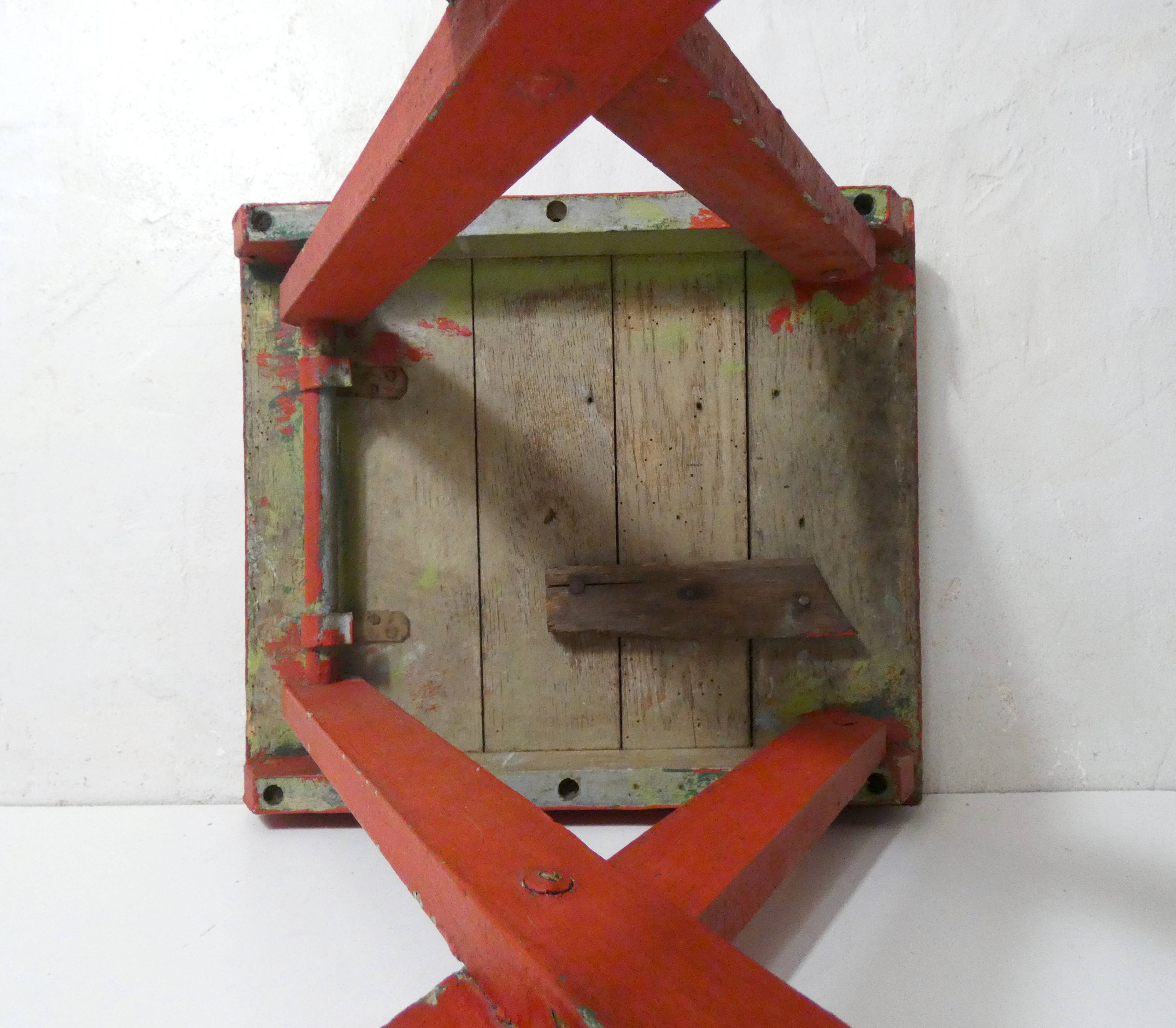 old folding wooden side table