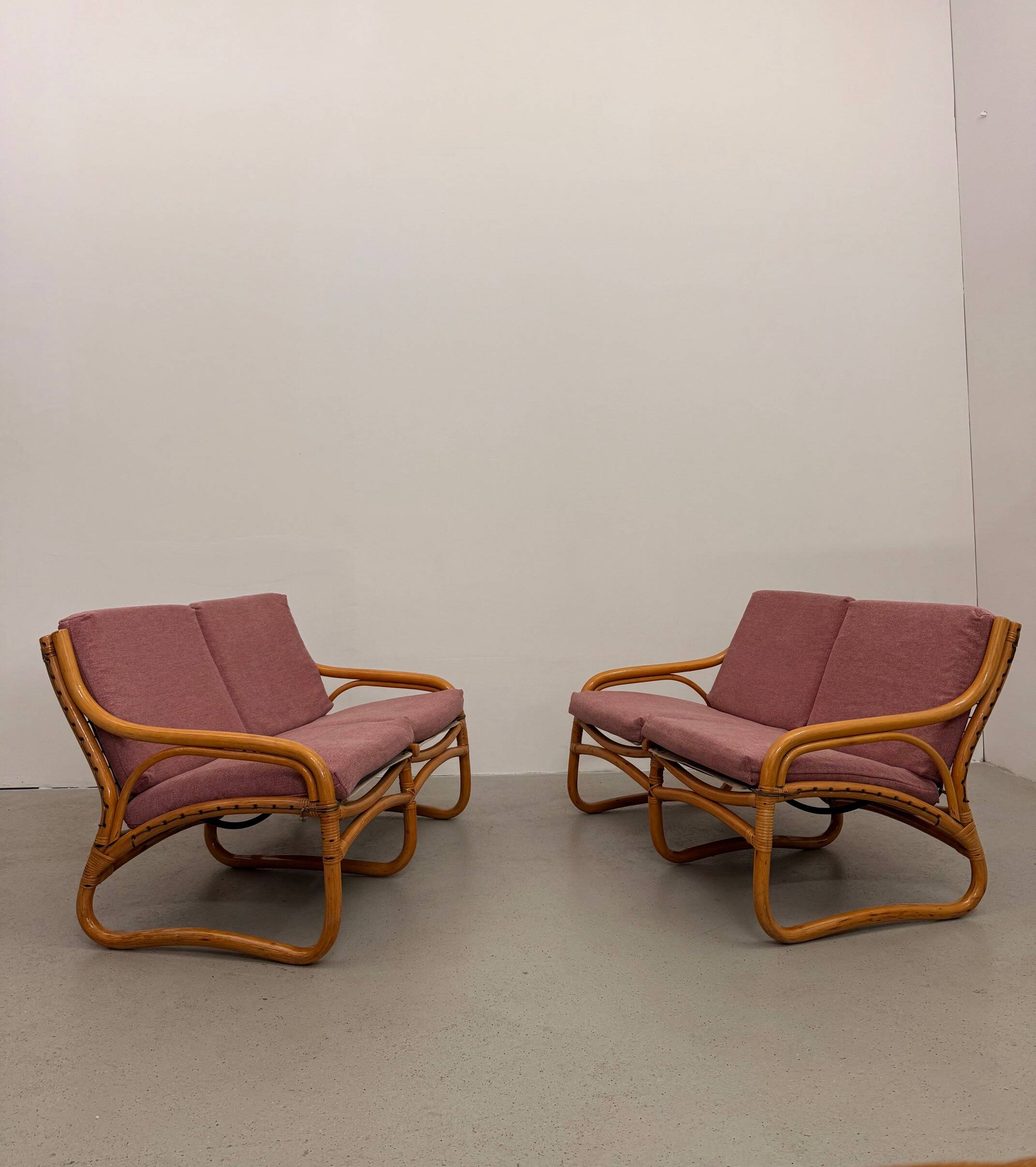 Vintage 1970s Scandinavian Bamboo Sofa