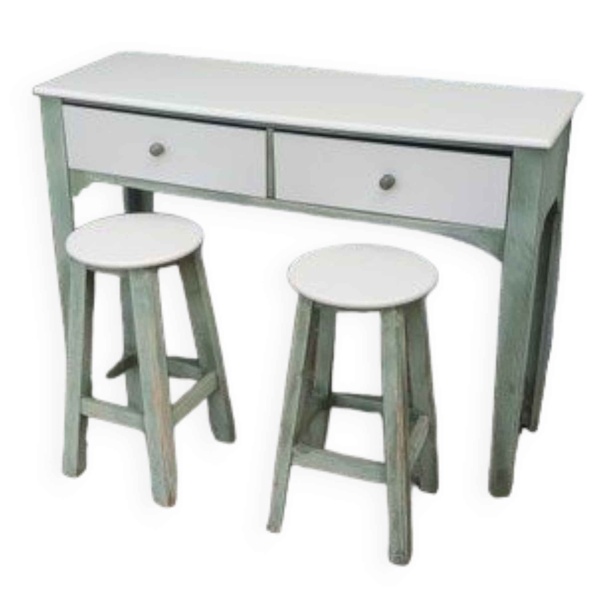 Console and two stools