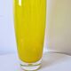 Vintage yellow transparent gradient ovoid vase
