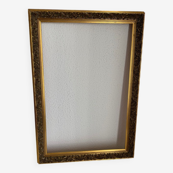 Gold leaf gilded frame for painting or print - 57 x 40 cm