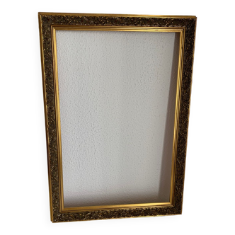Gold leaf gilded frame for painting or print - 57 x 40 cm