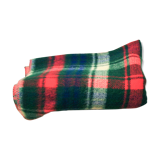 Green checkered vintage wool blanket aabe