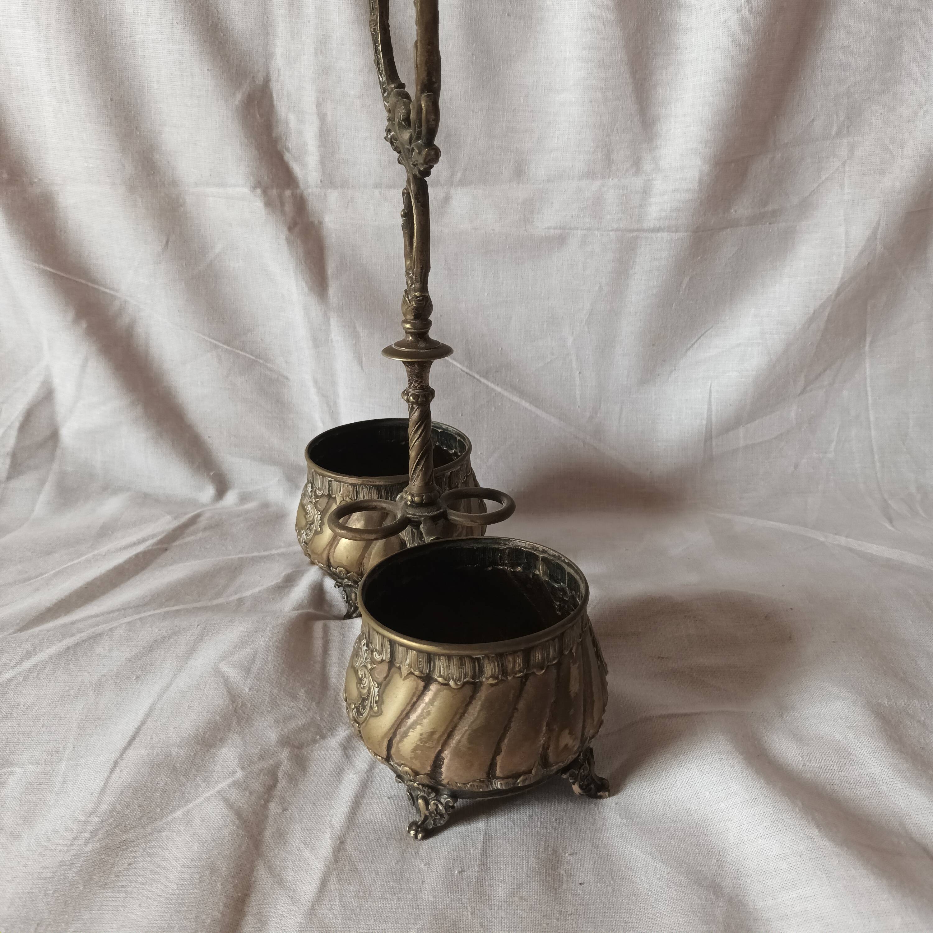 Ancien saleron en métal argenté