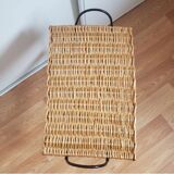 Woven wicker shelf