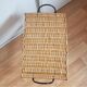 Woven wicker shelf