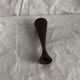 Vintage stained birch wood candle holder, Scandinavian design