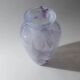Vintage Murano glass vase from the 1970s, lilac and white swirl.