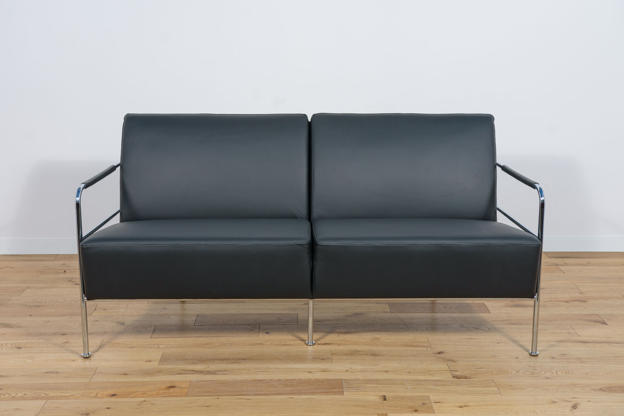 Swedish Leather Sofa and Armchair by Gunilla Allard for Lammhults, 1990s, Set of 2